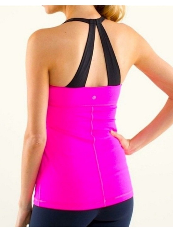 lululemon athletica Tops - Lululemon Scoop Me Up Tank Top, Raspberry Glo Light/Black, Size 2 or XS